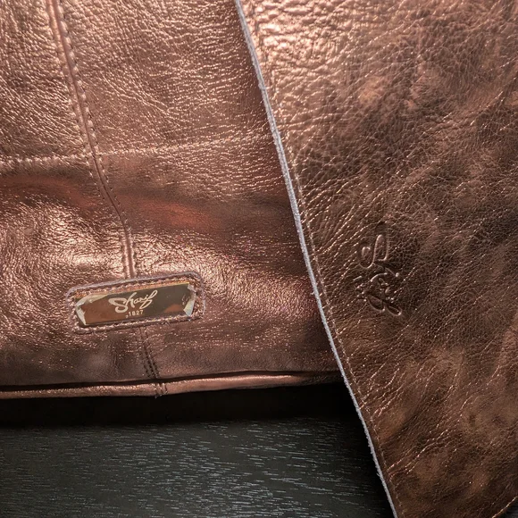 Sharif Metallic Bronze Hobo Bag With Coin Purse - Picture 2 of 7